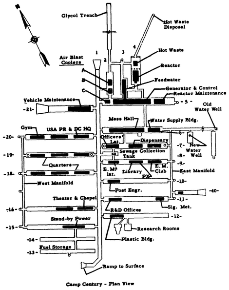 Layout plan of Camp Century. (Image: US Army Corps of Engineers)